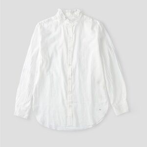 G1 EMMA SHIRT RUFFLE COLLAR TRIM IN IVORY SIZE L
